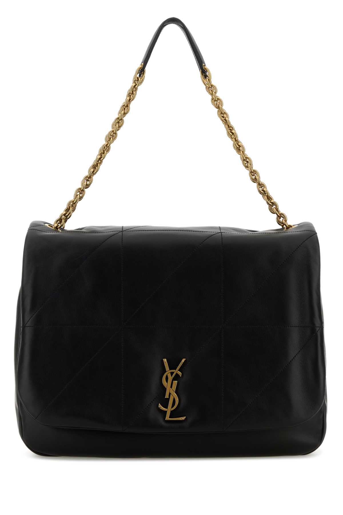 Black Leather Jamie Shopping Bag Nero Borse A Mano
