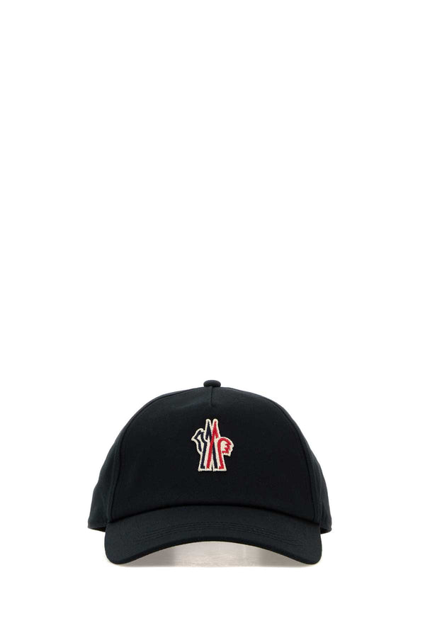 Moncler Grenoble BASEBALL 100% cotton baseball cap in black