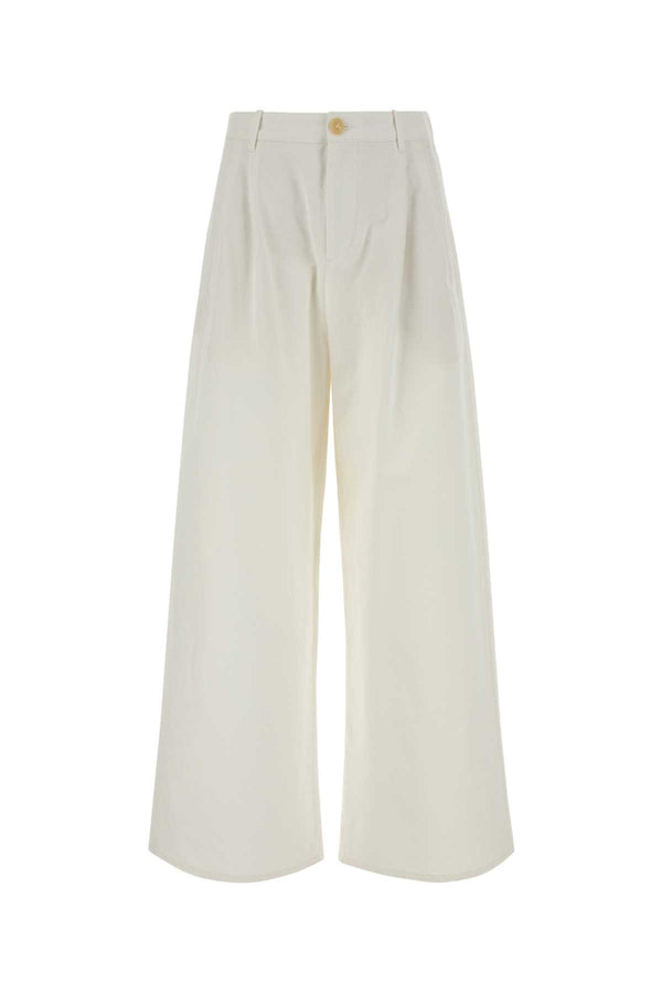 Jil Sander 100% Cotton trousers in beige