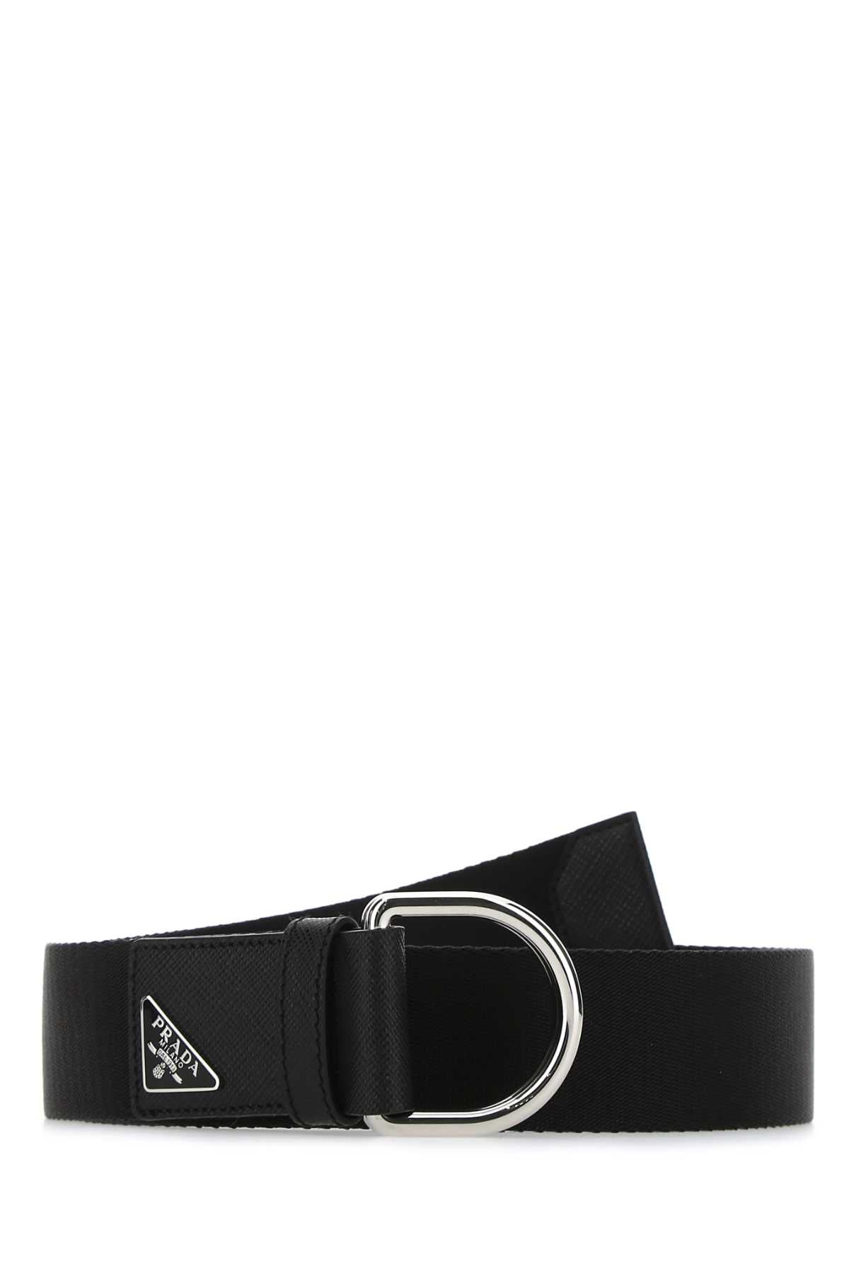 Black Nylon Belt Nero Papl-recycledpolyamide Cinture