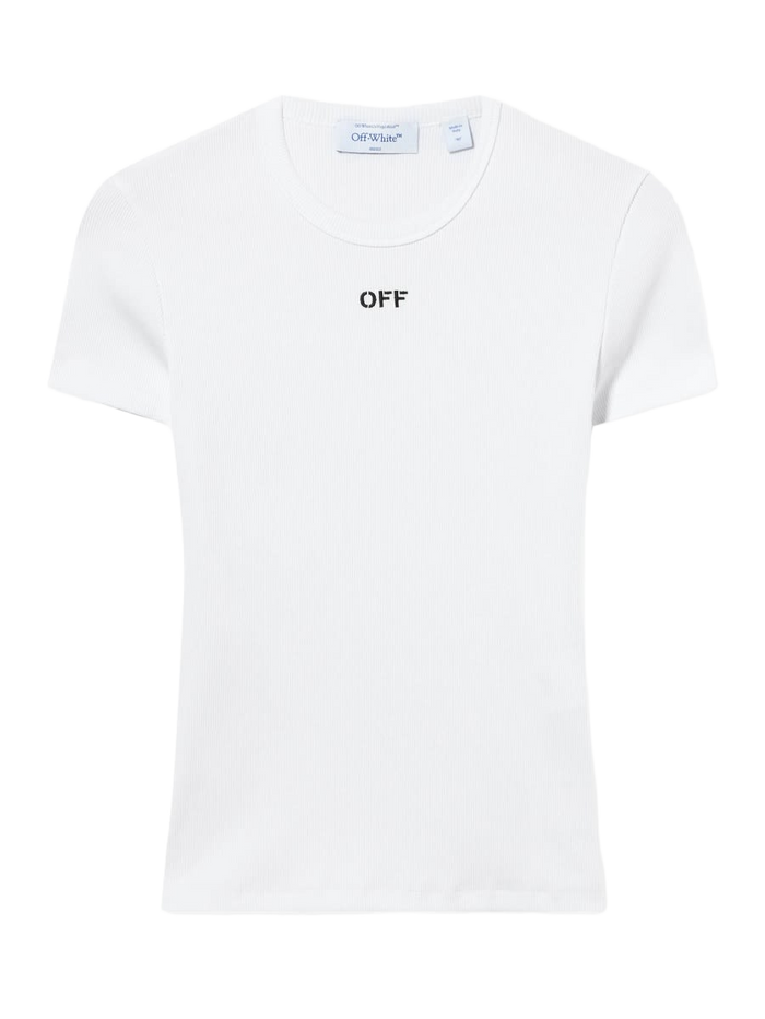 Basic T-Shirt With Logo White Cotton Elastane T-shirts