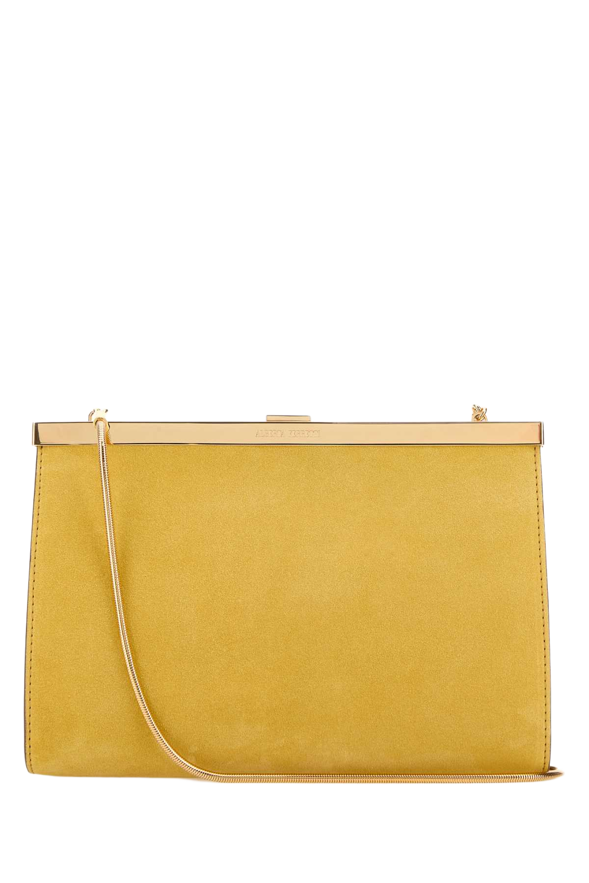 Yellow Suede Clutch Verde