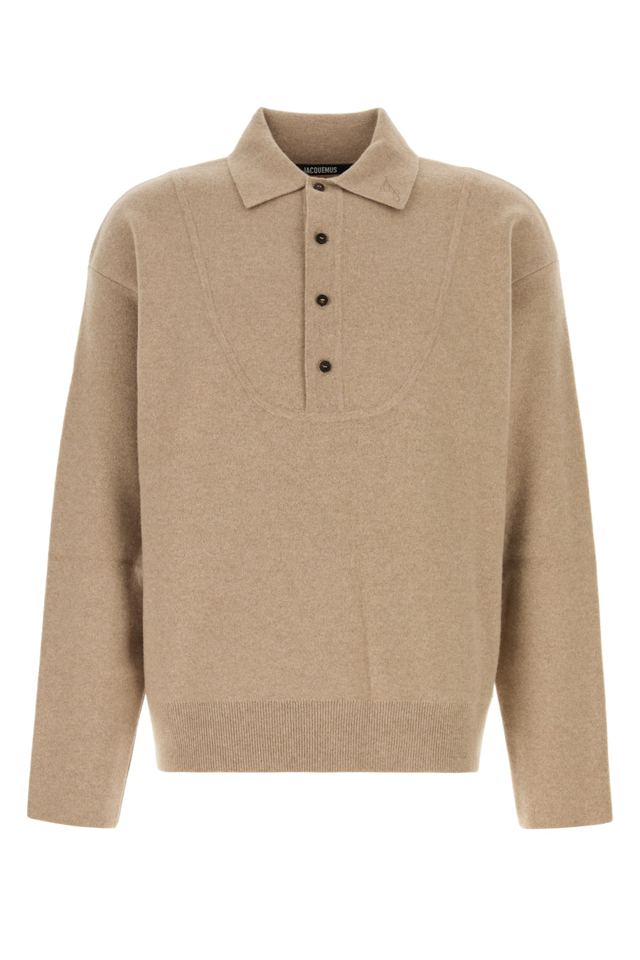 Jacquemus 90% Merino Wool 10% Cashmere sweater in beige