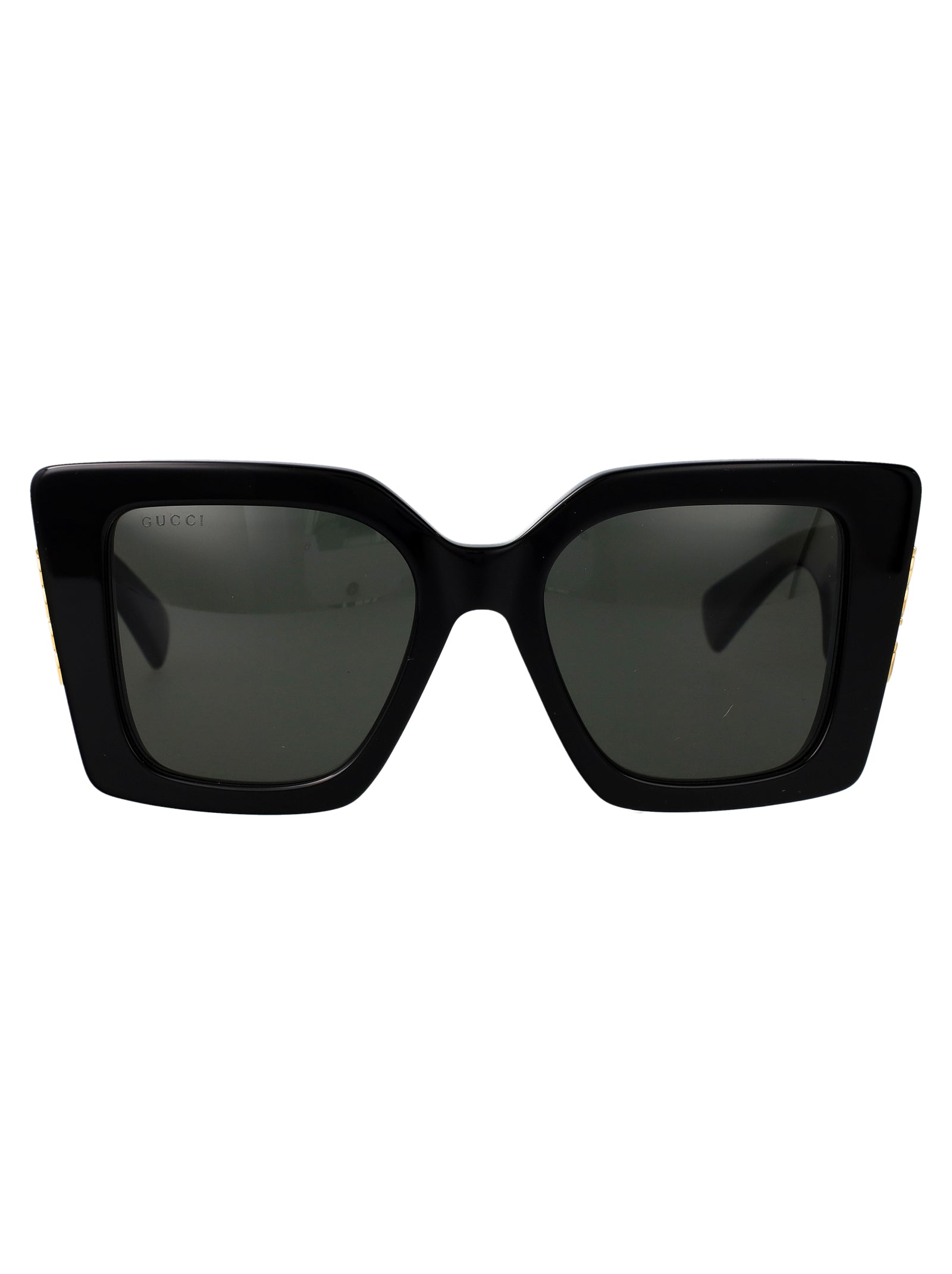 Black-black-grey Acetate Sunglasses