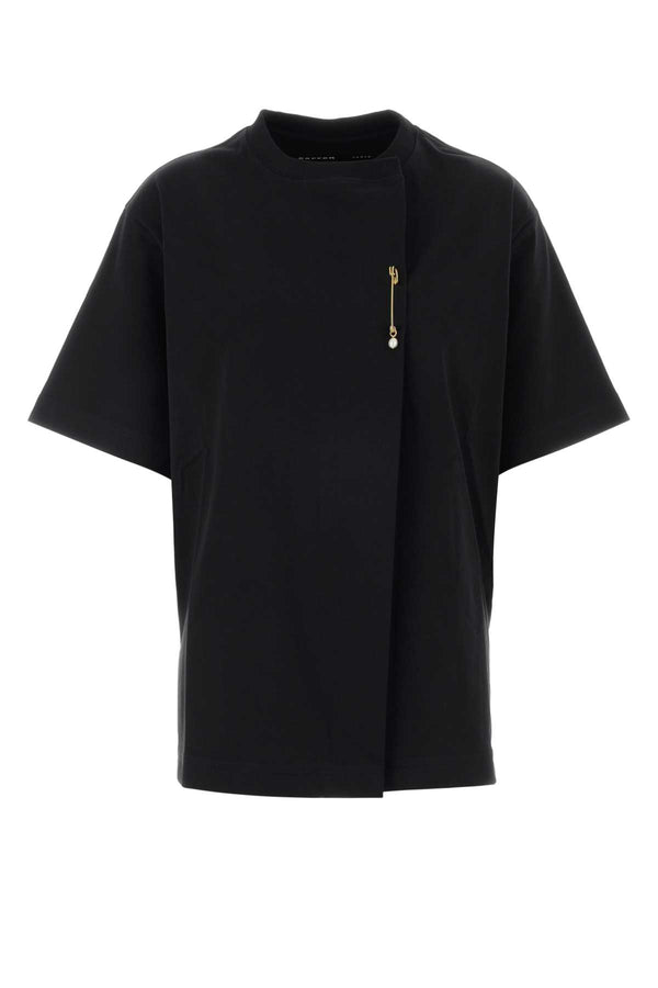 Carven 100% Cotton t-shirt in black