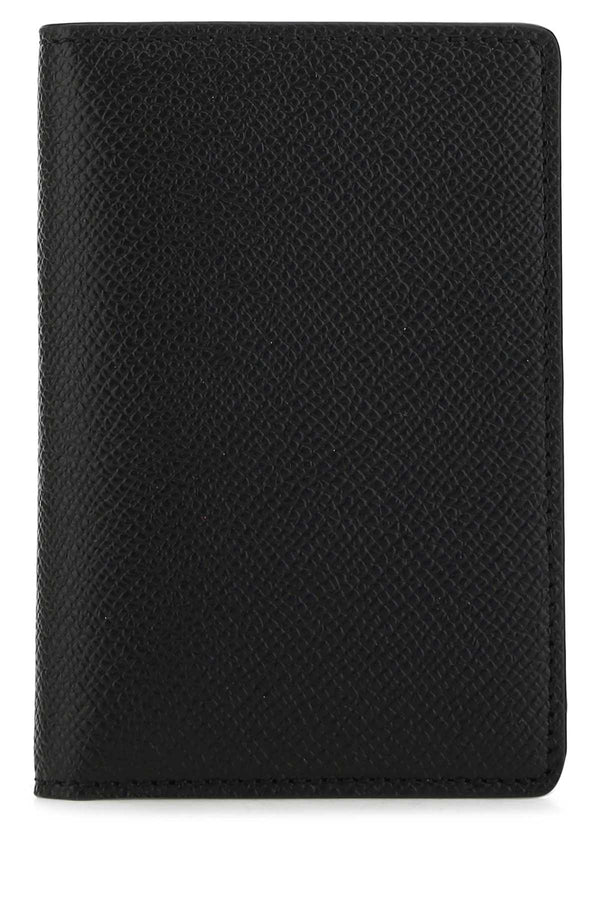 Black Leather Card Holder T8013 Exterior: Portafogli