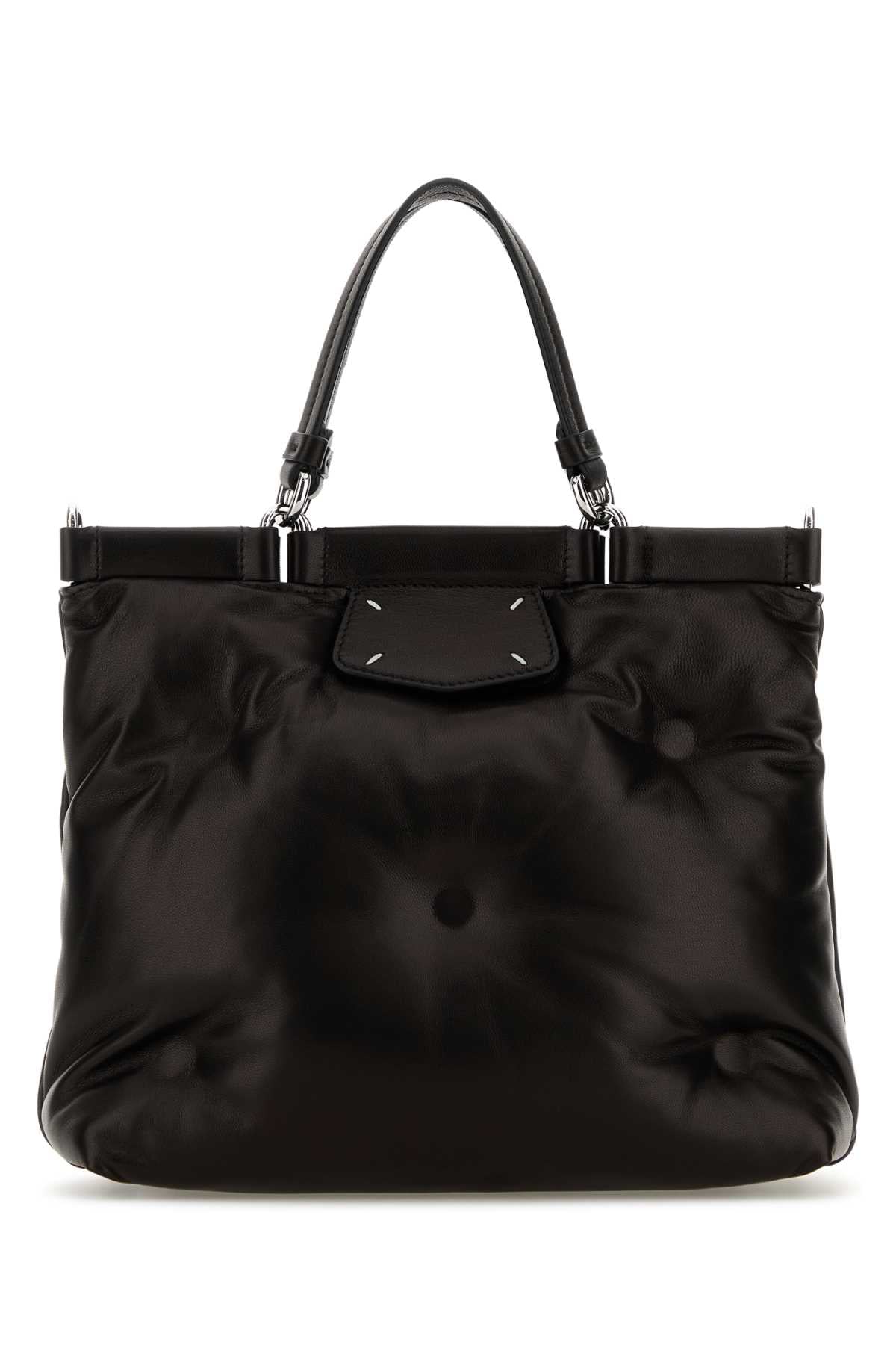 Black Leather Handbag Borse A Mano