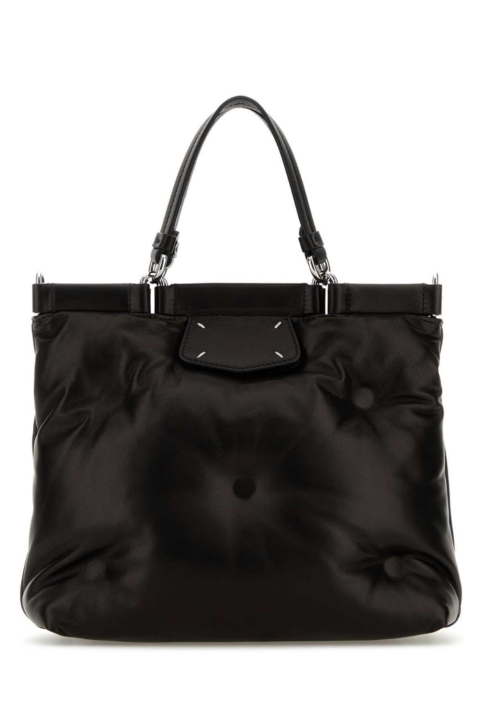 Black Leather Handbag Borse A Mano