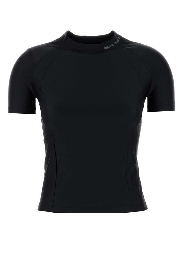 T By Alexander Wang 78% Nylon t-shirt in black