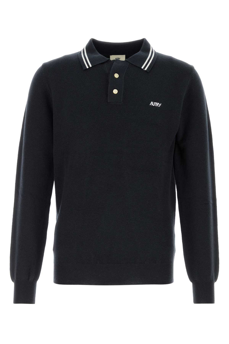 Autry Wool 50% Merino wool polo shirt in navy