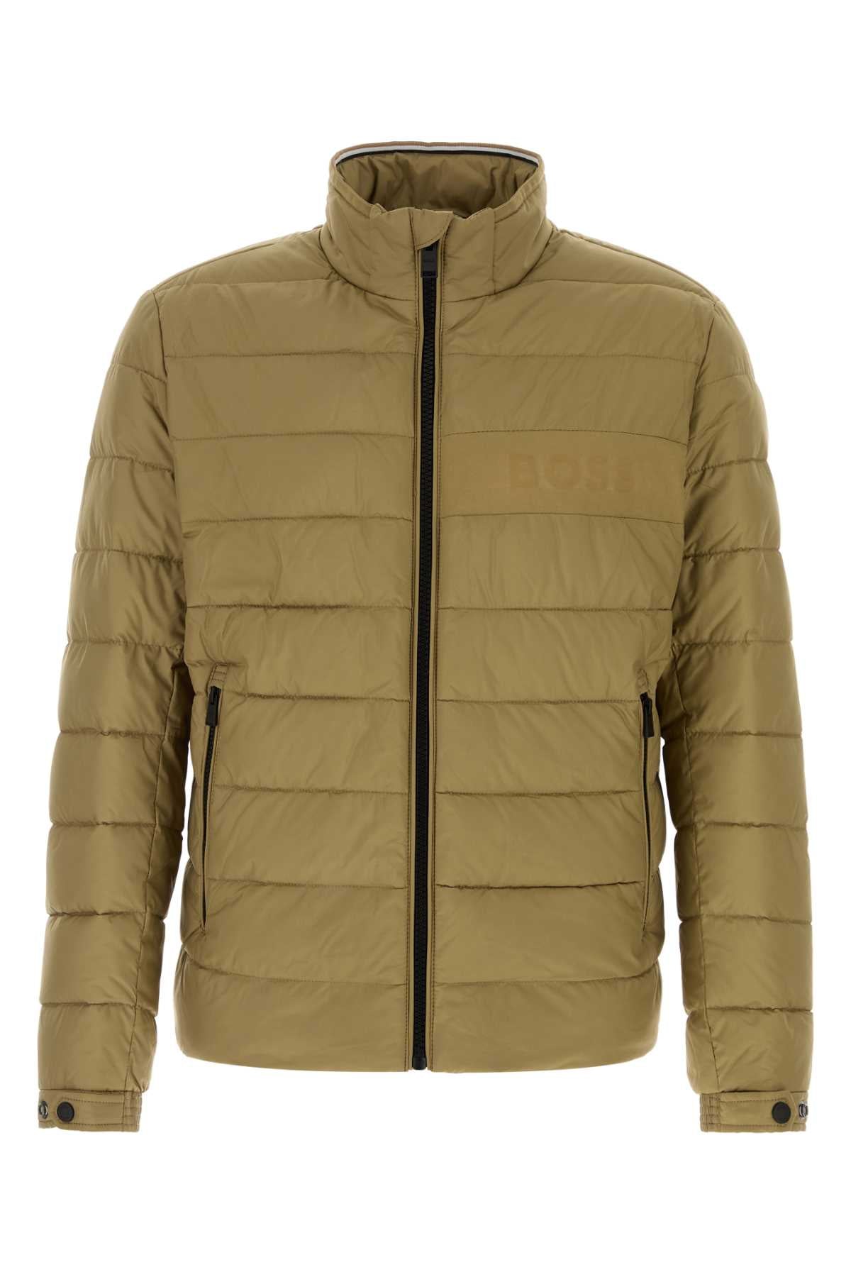 Khaki Polyester Padded Jacket Darkbeige Piumini