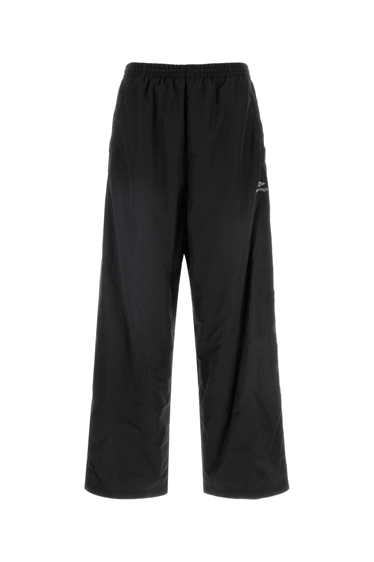 Black Cotton And Nylon Pant T Pantaloni