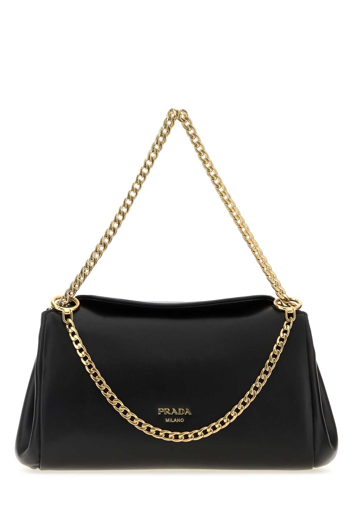 Black Nappa Leather Small Prada Tumulte Handbag Nero Agnello Borse A Mano