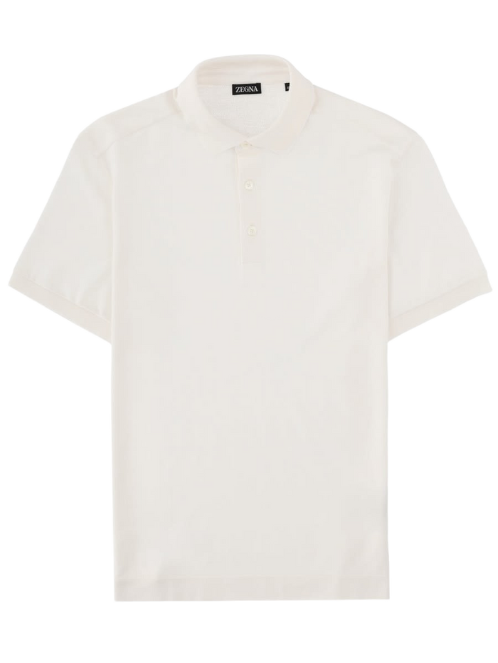 Polo In Cotone E Seta White Cotton Mulberry Silk Shirts
