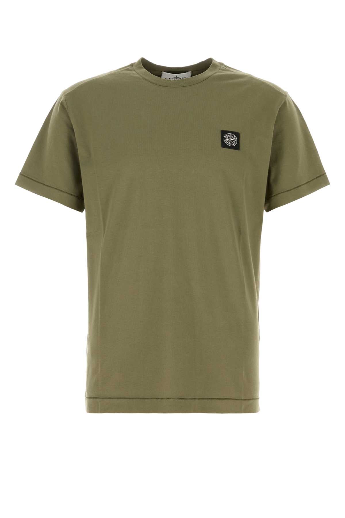 Militarygreen Exterior: Cotton T-shirt