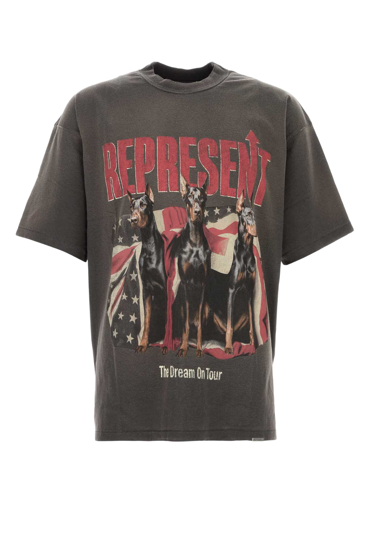 Charcoal Cotton Blend Oversize T-Shirt Sunfadegrey Exterior: Organic Hemp