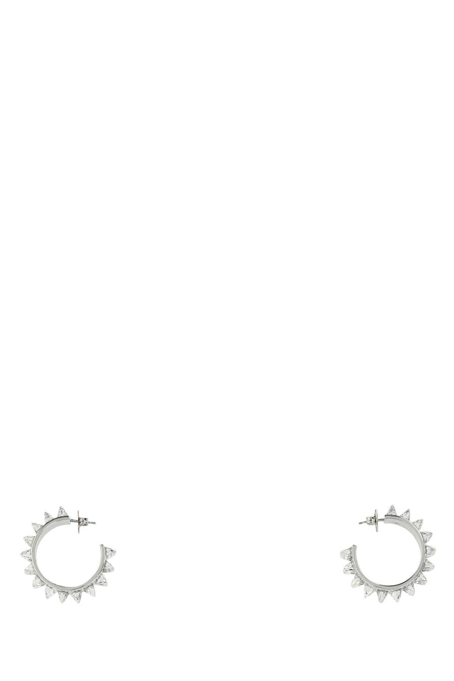 Embellished Metal Big Karma Earrings White&black Orecchini