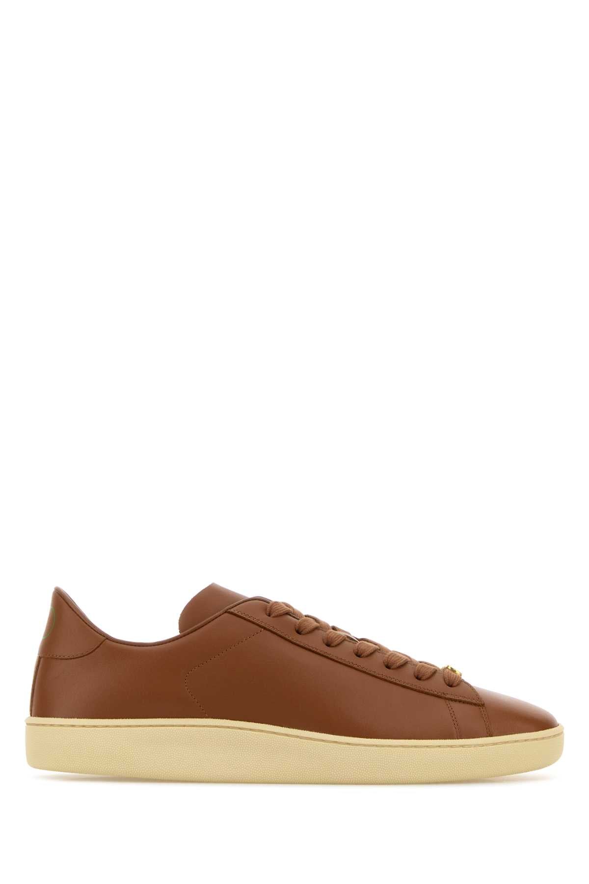 8y2s0k34bya Cfa Tobaccogreenbriarpapyrus Calf Leather - Bos Taurus Sneaker