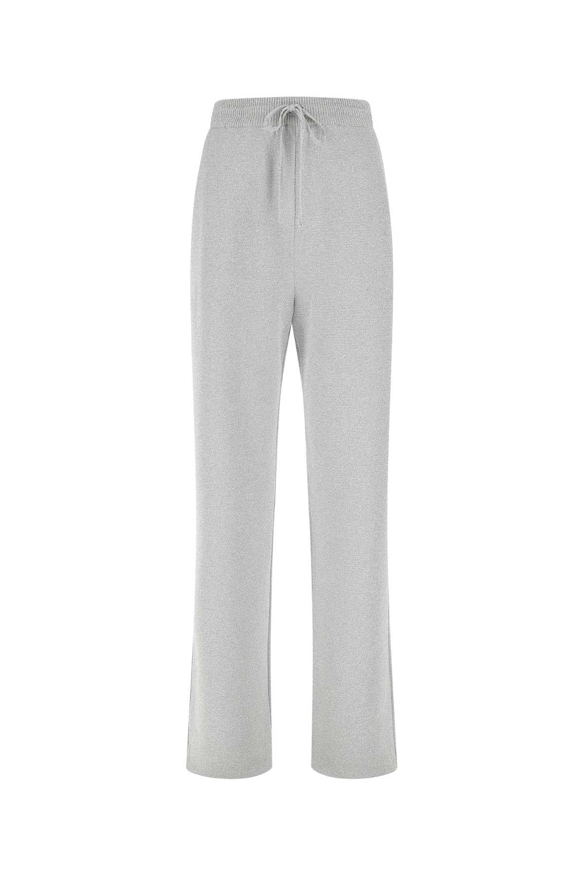 Grey Cashmere Blend Joggers F0118 Exterior: Pantaloni