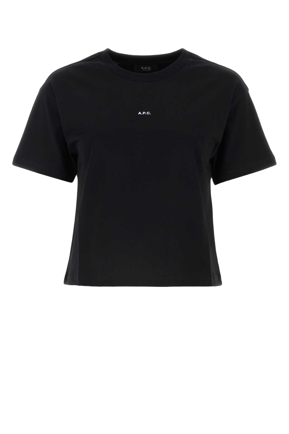 Black Cotton T-Shirt Noirblanc Coton Biologique