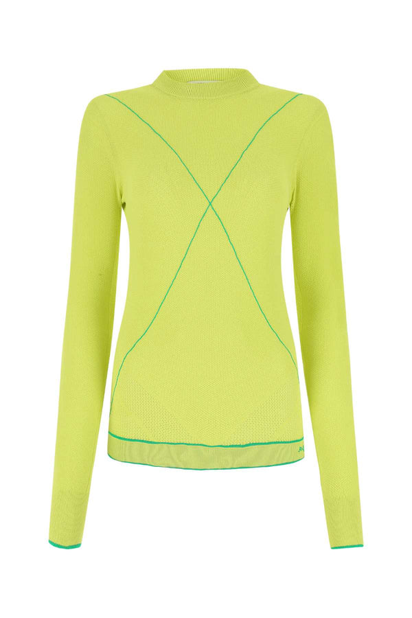 Bottega Veneta Exterior: 83% Viscose 17% Polyester sweater in yellow