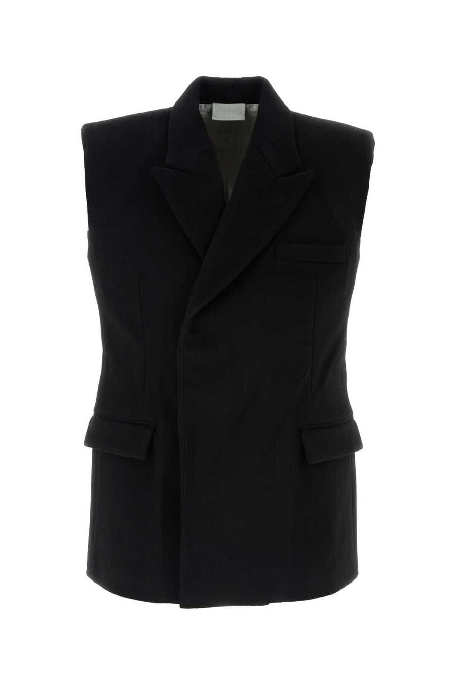 Vtmnts Exterior: 100% Virgin wool; Lining: 100% Viscose vest in black