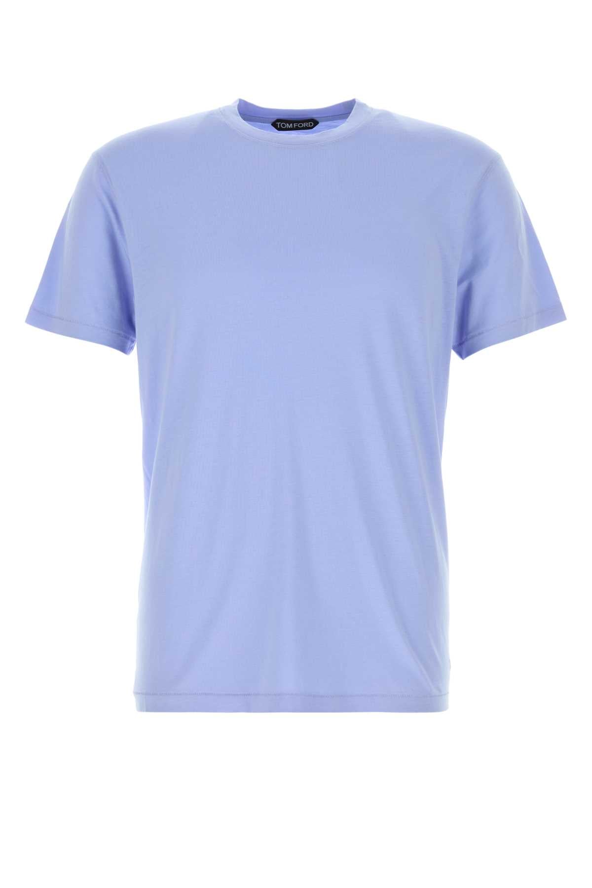 Blue Lyocell Cotton T-shirt