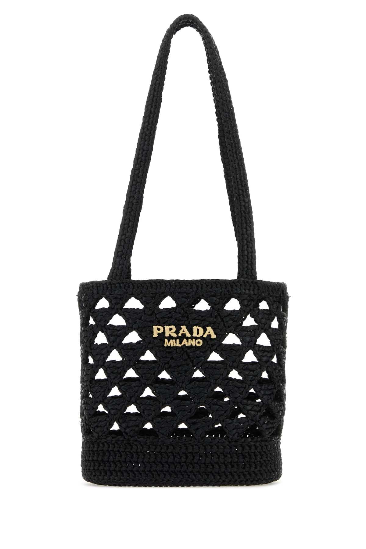 Black Straw Handbag Neroc Vi-vitello Borse A Mano