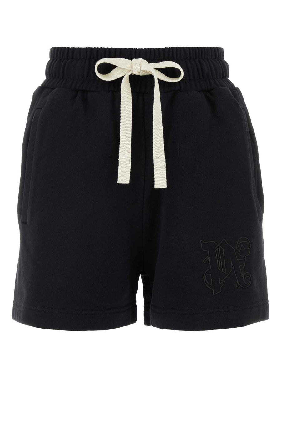 Palm Angels 100% Cotton bermudas in black