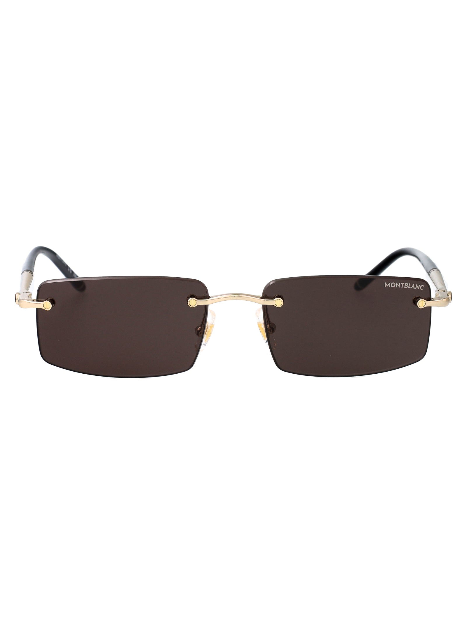 Gold-gold-grey Metal Sunglasses