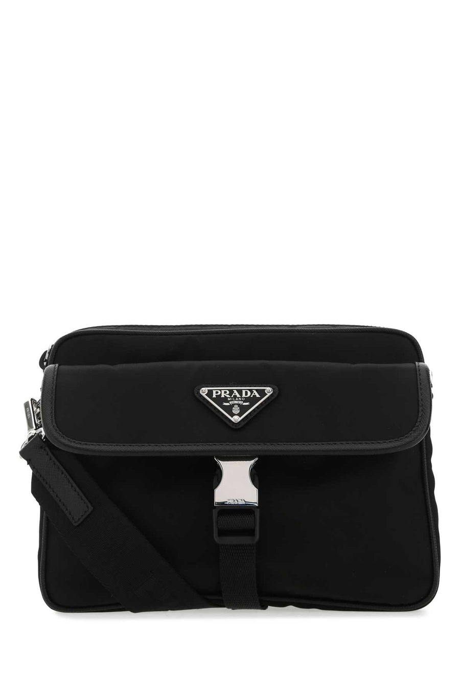 Prada 100% recycled nylon crossbody bag in black