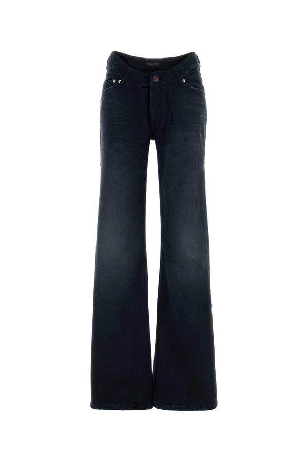 Balenciaga Waist Cotton 100% jeans in navy