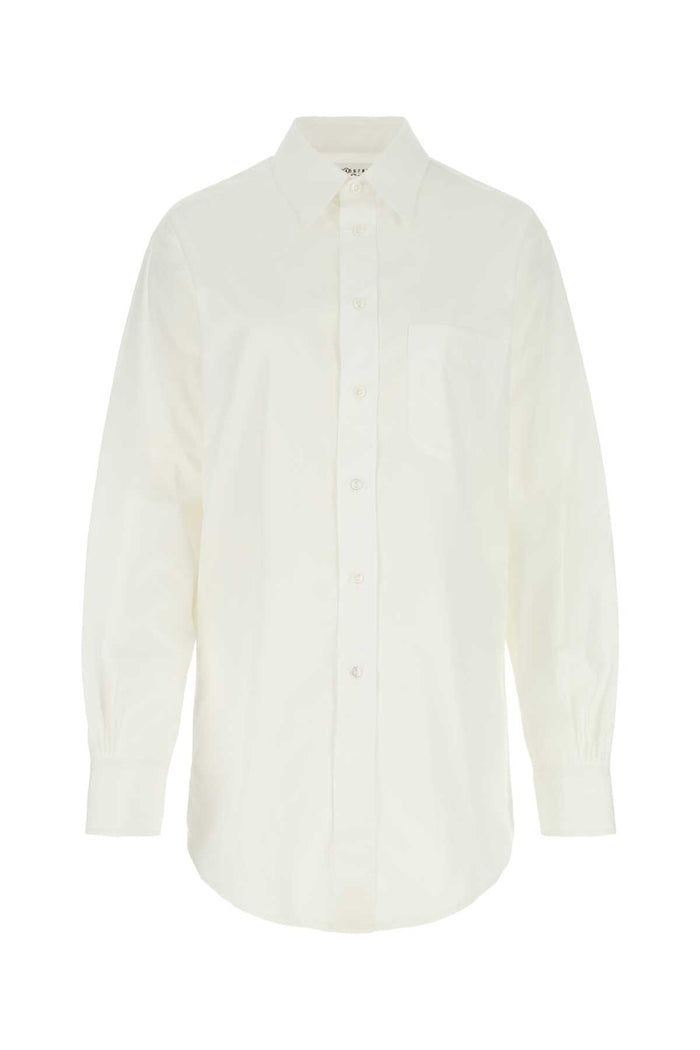 White Poplin Shirt 100 Exterior: Cotton Camicie