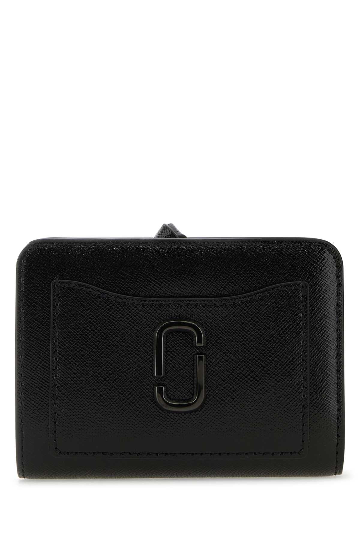 Black Leather Mini The Utility Snapshot Dtm Wallet Portafogli