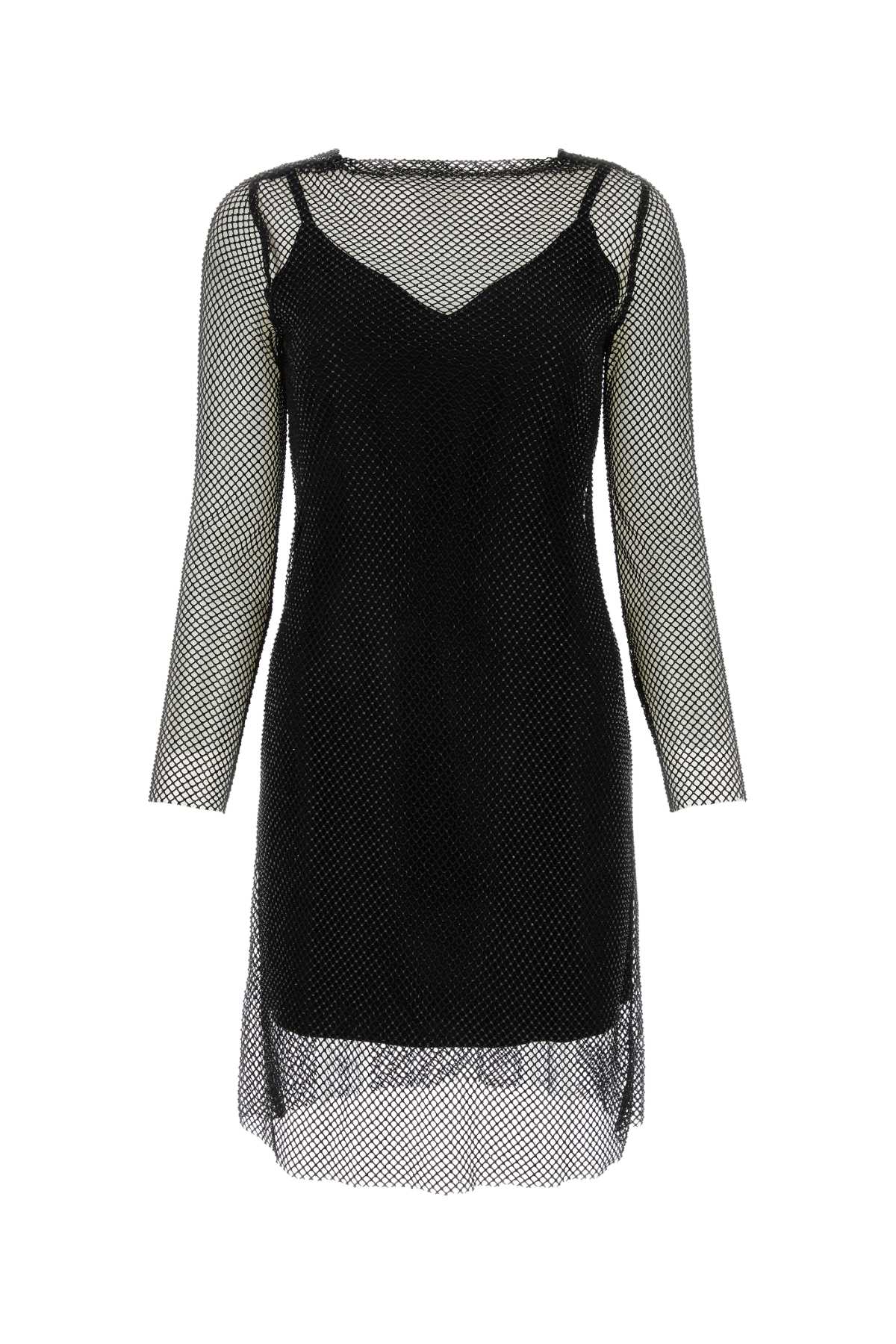 Embellished Mesh Vezzo Mini Dress 002 Exterior: Acetate Polyester Abiti