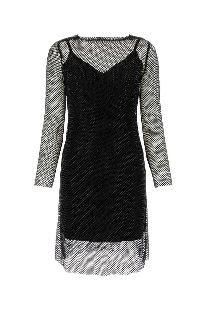 Embellished Mesh Vezzo Mini Dress 002 Exterior: Acetate Polyester Abiti