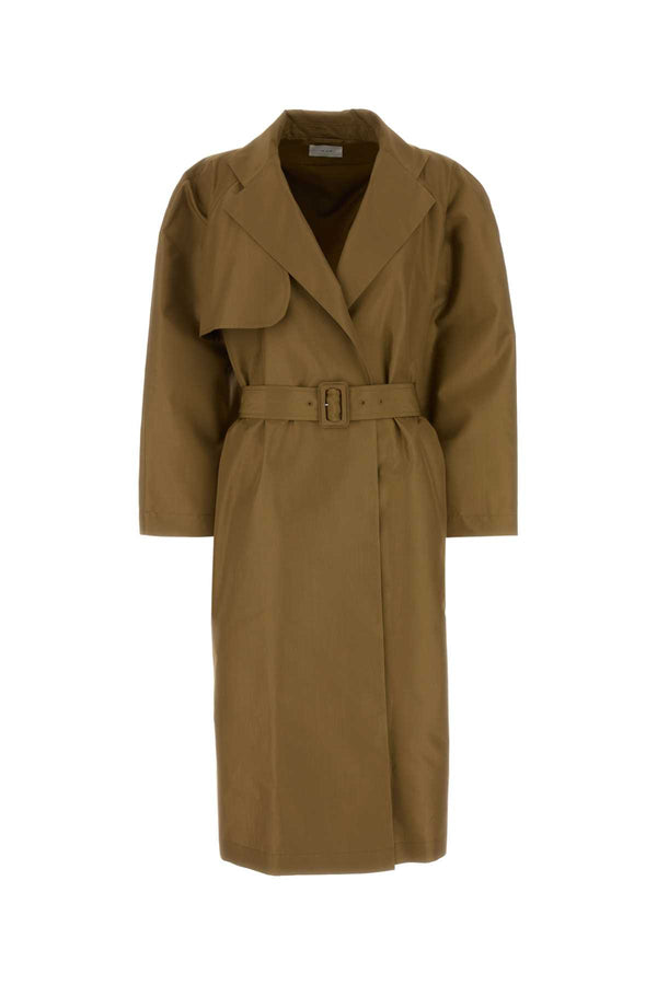 The Row Coat 100% Silk trench coat in beige