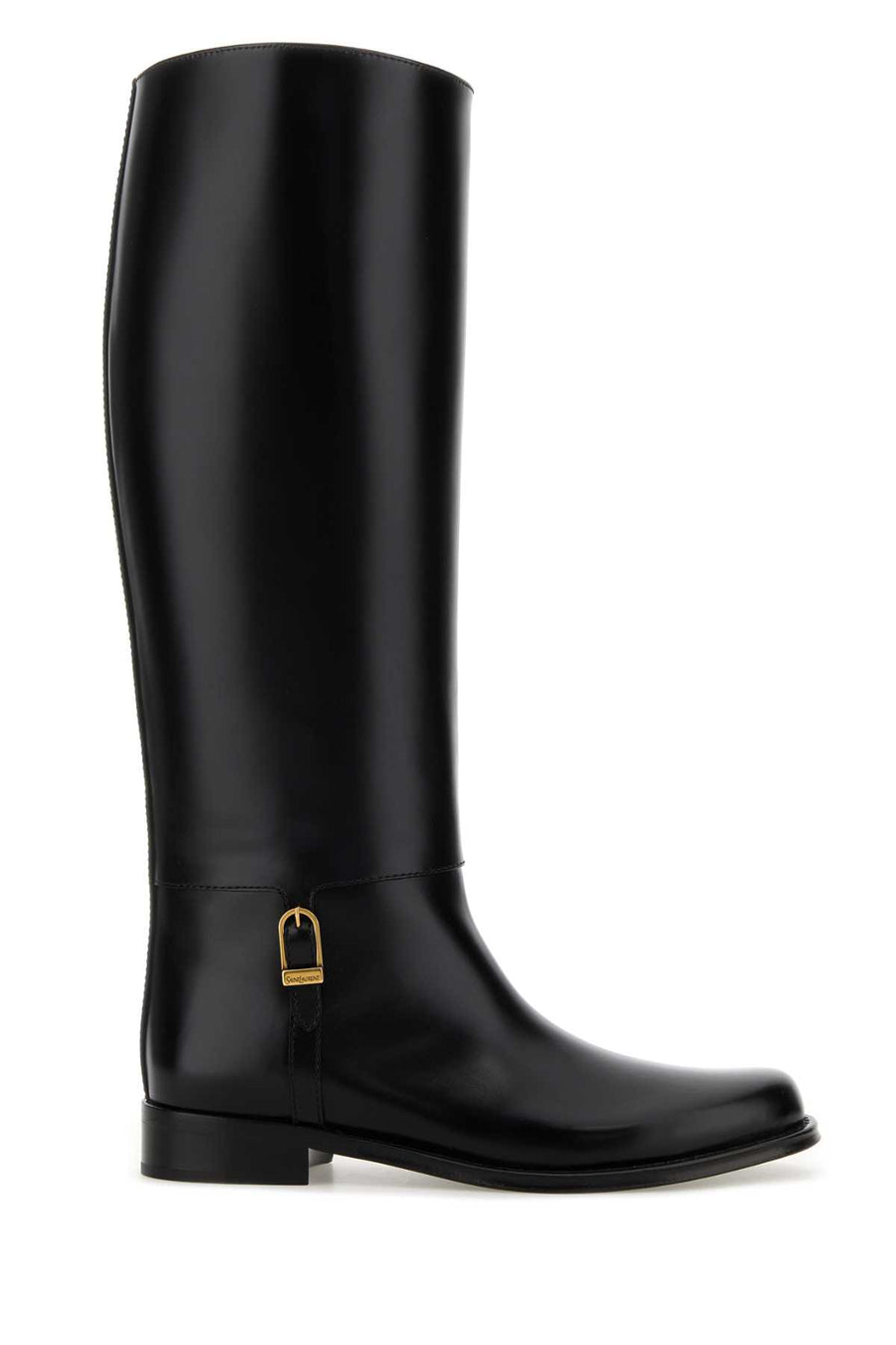 Saint Laurent Exterior: 100% Leather boot in black