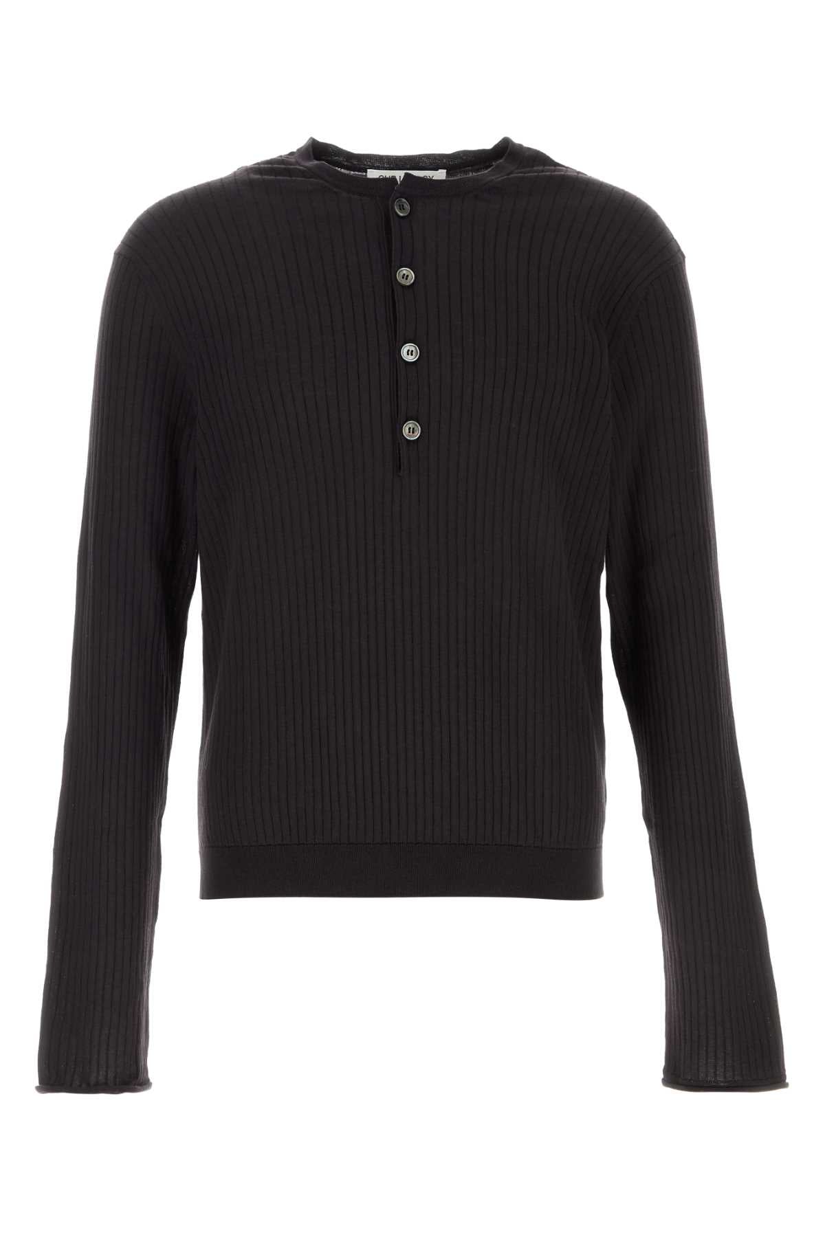 Noble Navy Cotton Crepe Exterior: Maglie