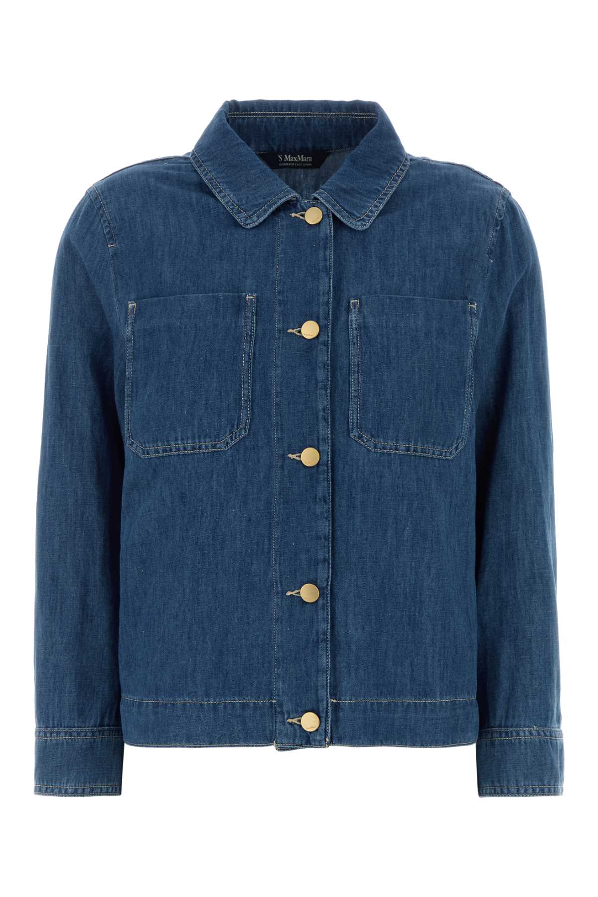 Blue Chambray Galante Shirt Blu Notte Exterior: Cotton Linen Camicie