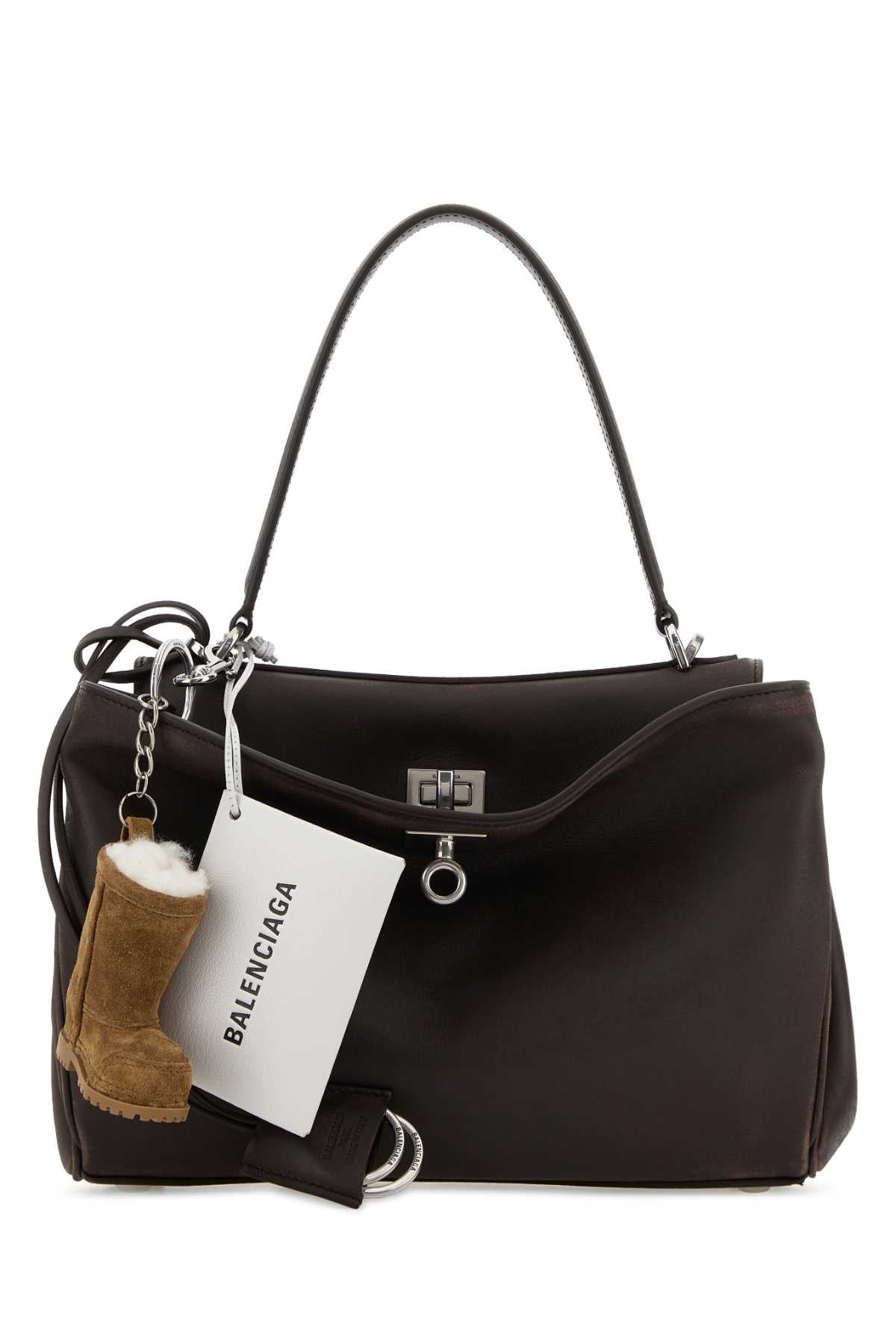 Dark Brown Leather Small Rodeo Handbag Espresso Borse A Mano
