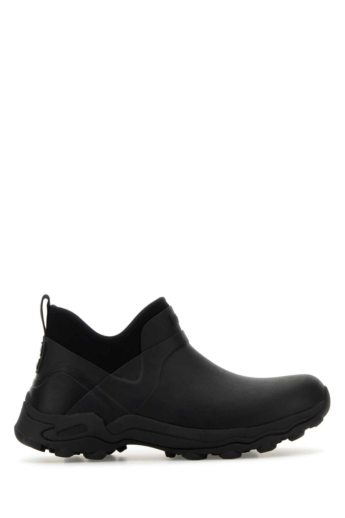 Black Rubber Slip Ons Sneaker