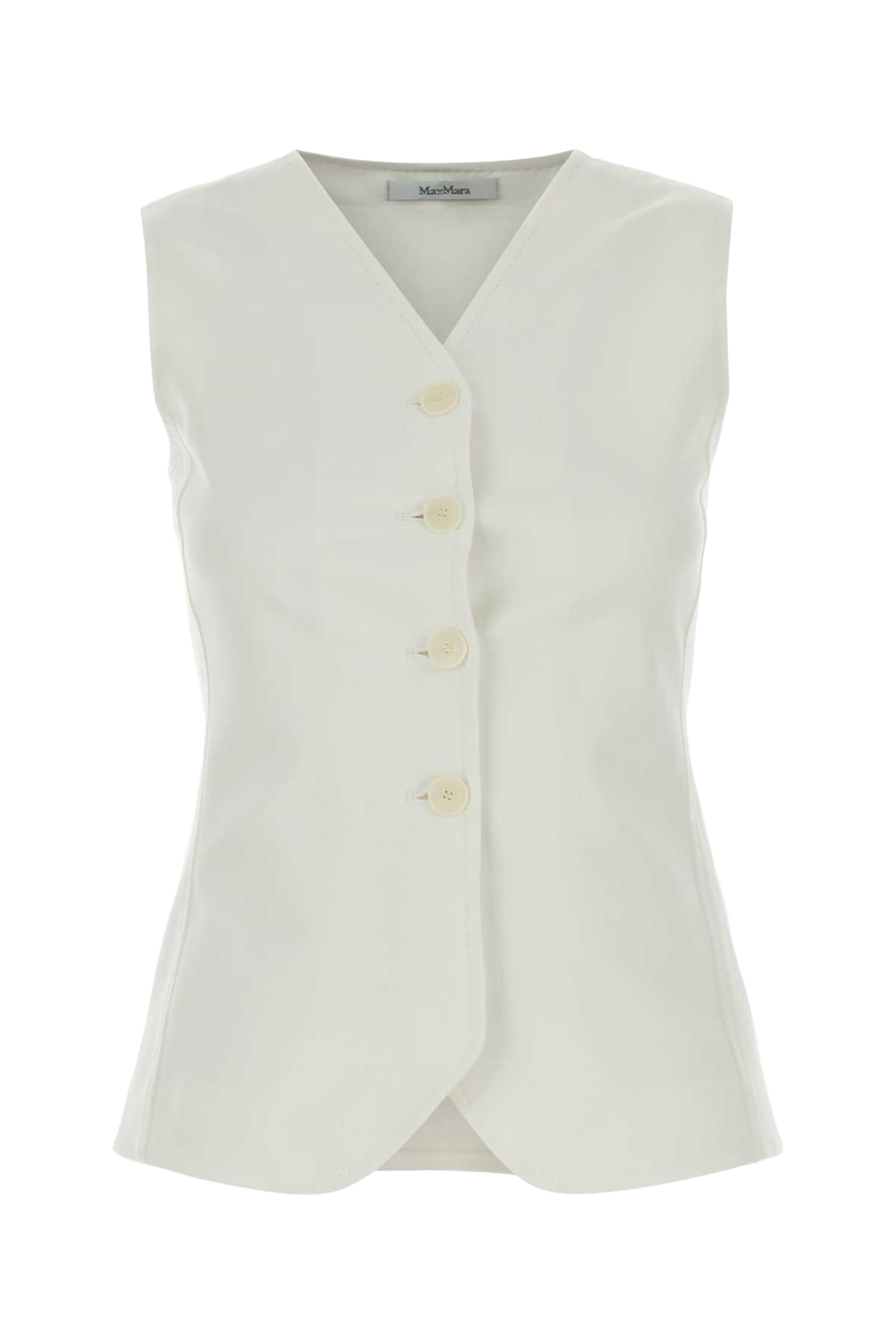 White Jersey Fornovo Vest Bianco Giacche E Gilet
