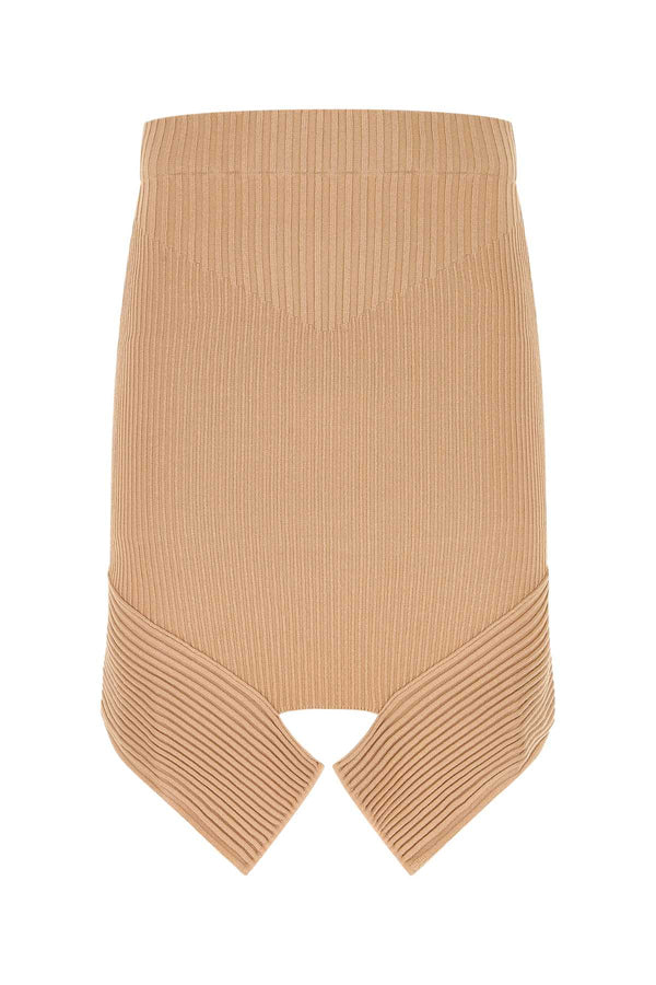 Andrea Adamo 80% Viscose skirt in beige
