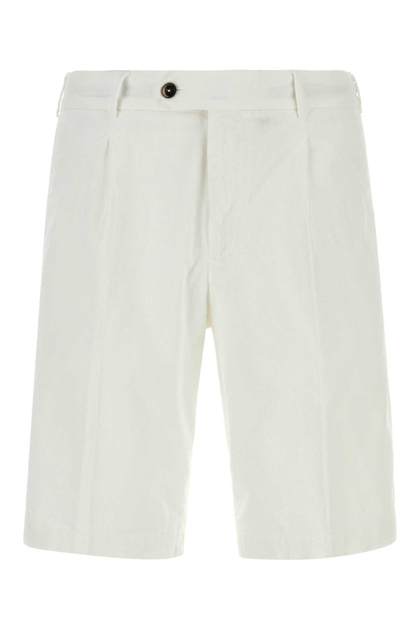 Pt Torino 98% Cotton bermuda shorts in white