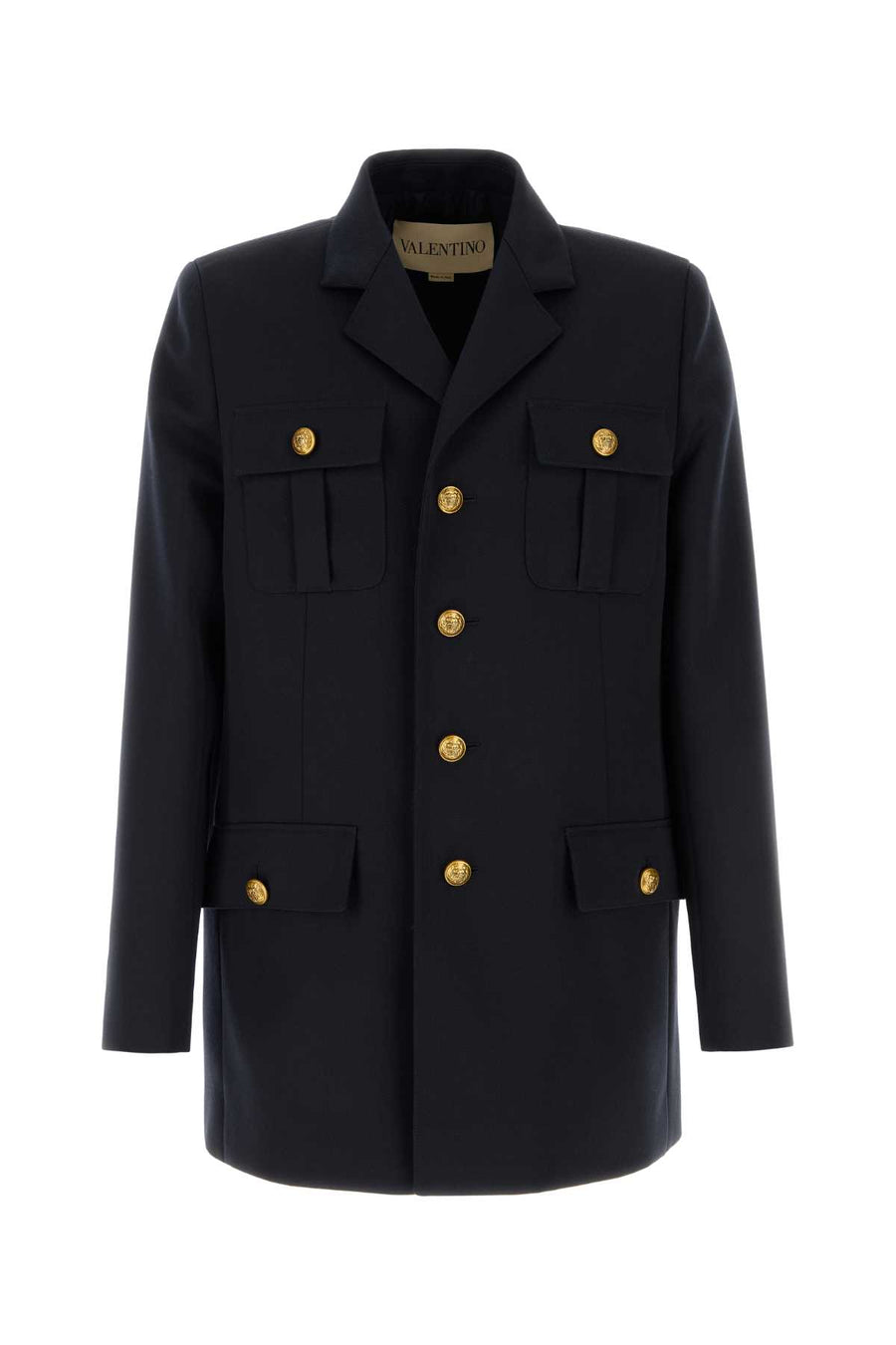 Valentino Garavani Collection Exterior: 100% Virgin wool; Lining: 100% Cupro blazer in navy