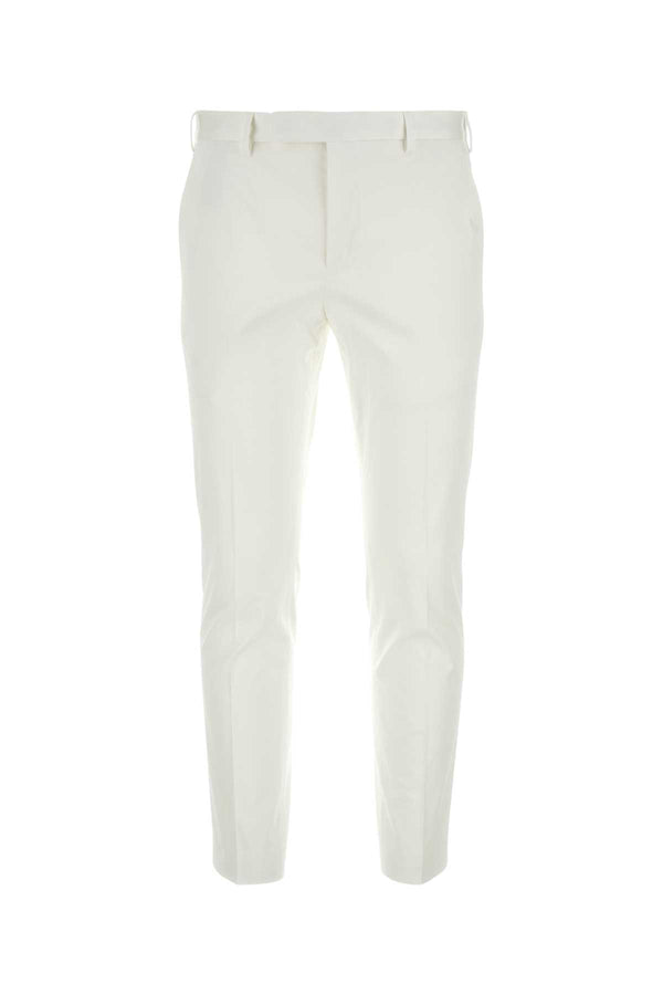 Pt Torino 95% Cotton trouser in white