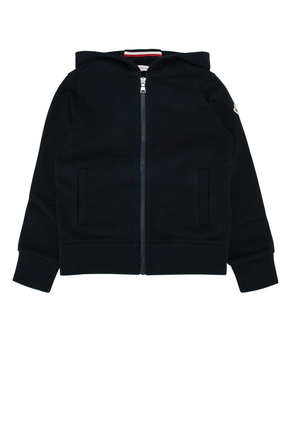 Moncler Jr Cardigan 95% Cotton cardigan in navy