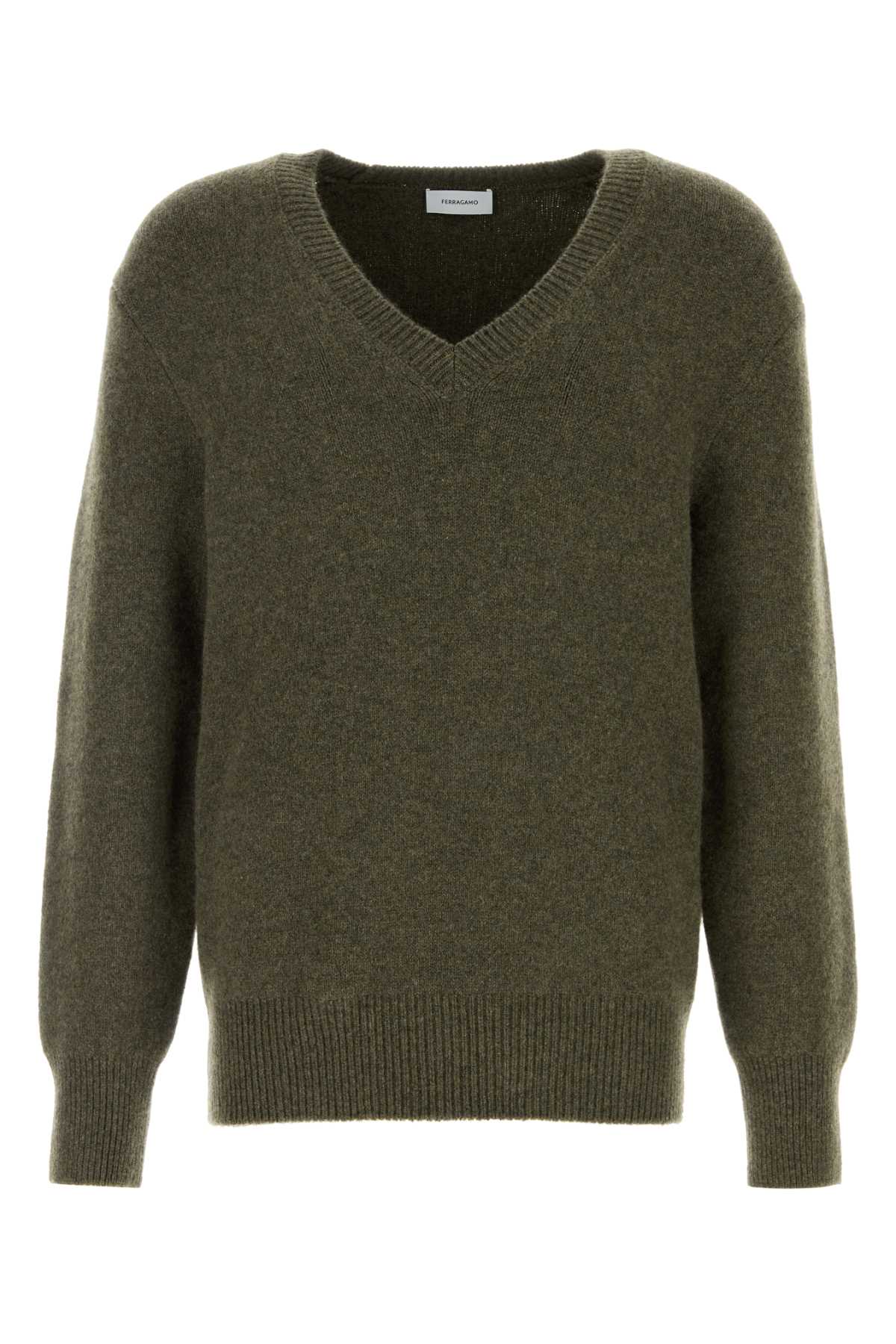 Dark Green Cashmere Sweater Uniformgreen Maglieria