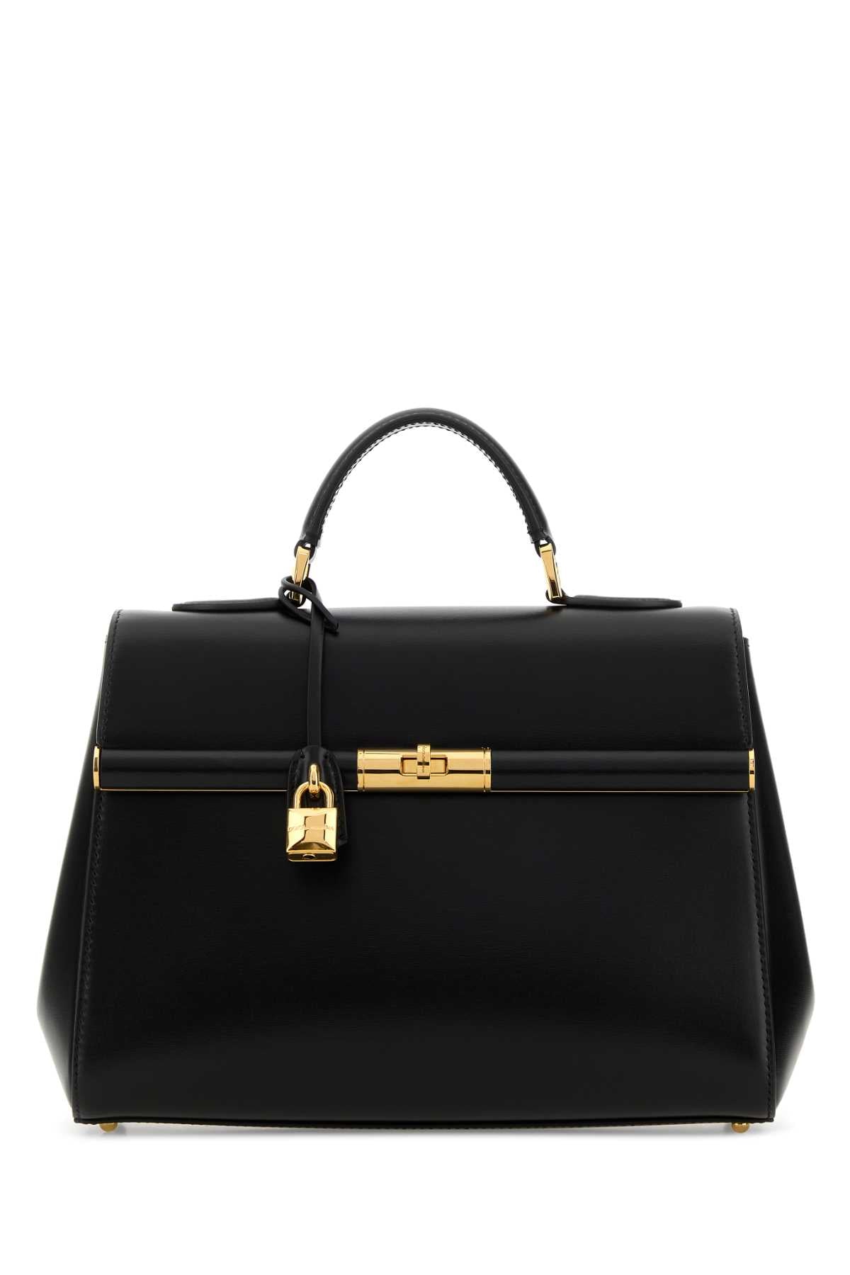 Black Leather Marlene Handbag Nero Borse A Mano
